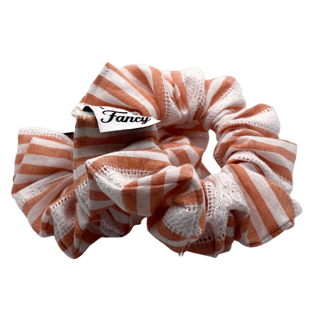 Coral Stripes and Lace