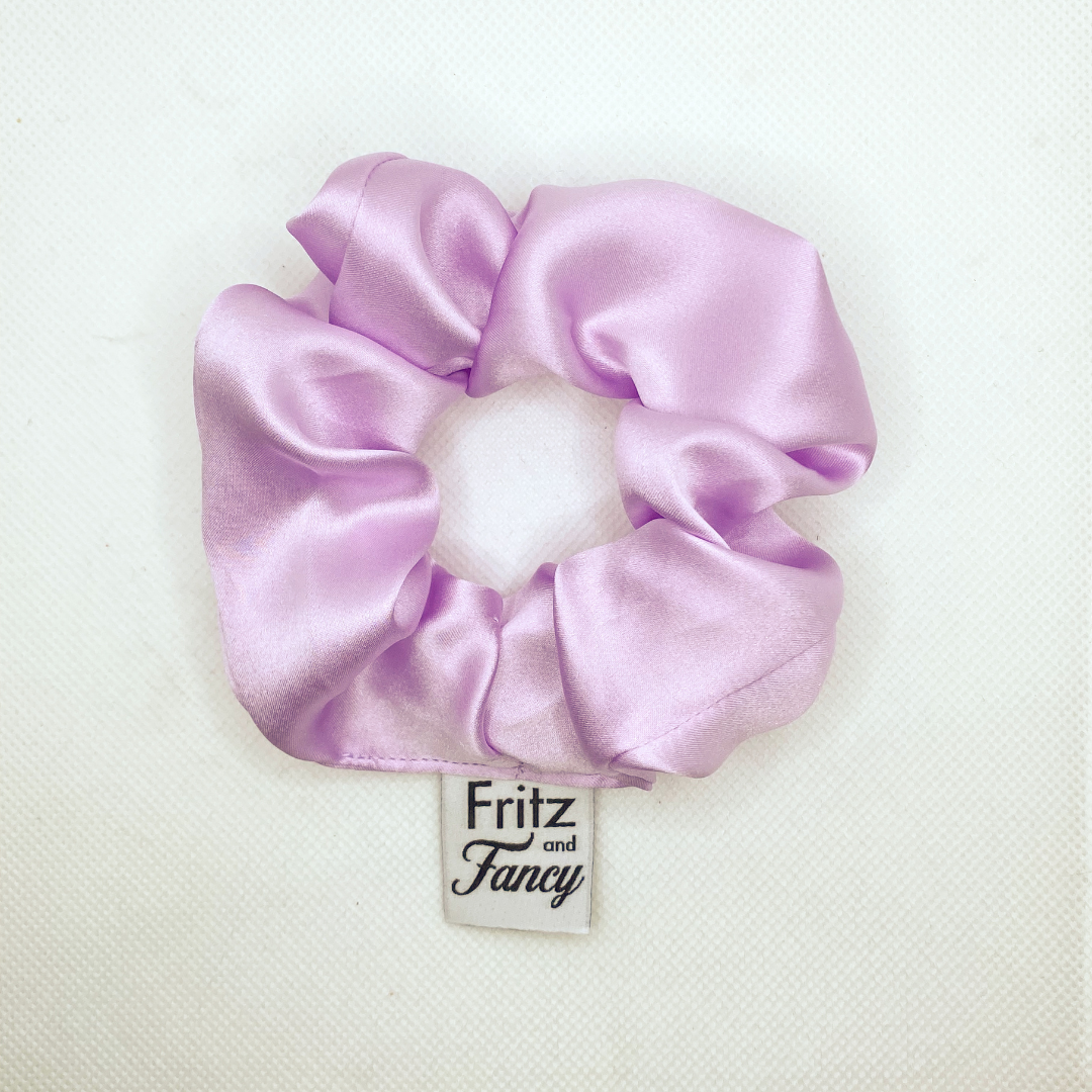 Lavender Purple Silk Scrunchie