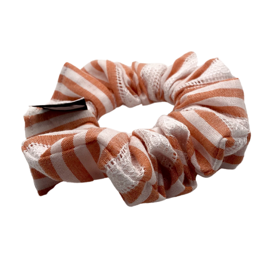 Coral Stripes and Lace