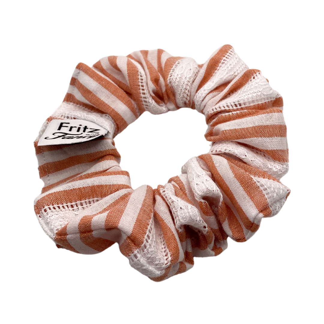 Coral Stripes and Lace