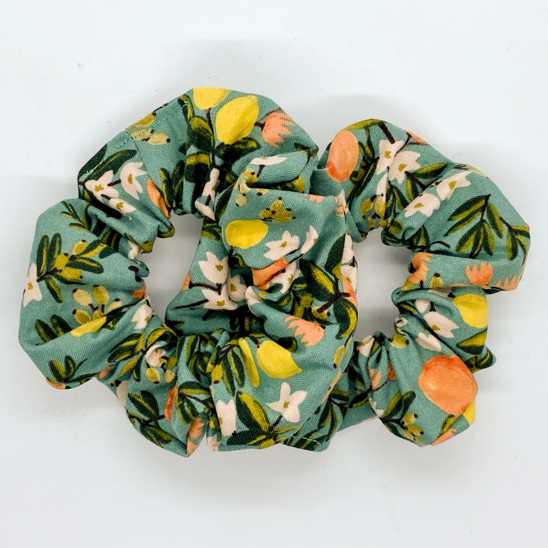 Citrus Floral on Teal